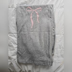 Pink Bow (left knee ) Gray Sweatpanta